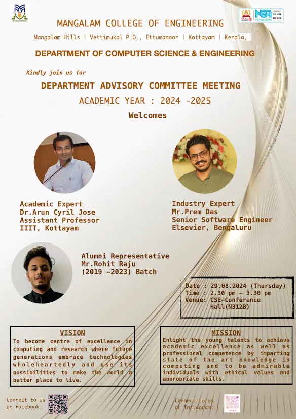 CSE Department Advisory Committee 2024-2025