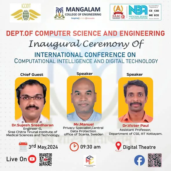 ICCIDT inaugural ceremony poster