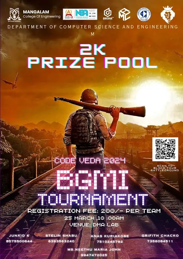 BGMI Tournament Code Veda 2024 poster